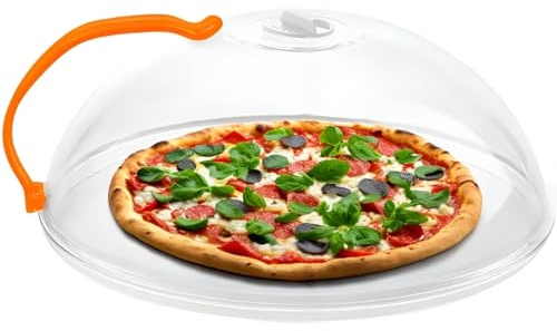 Microwave Cover For Food With Easy Grab Handle Clear Splash Guard Plastic Lid Mess-Free Food Heating With Heat Resistance Up To 120 Degrees MultiFunctional Fruit Washer Bowl.