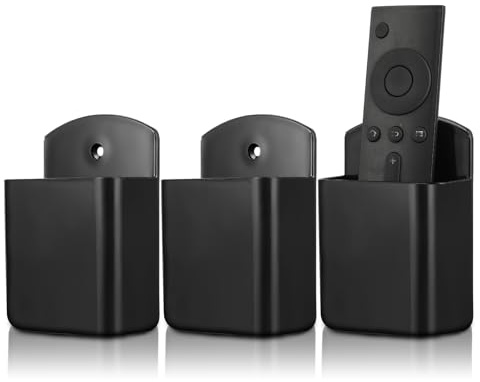 Mabor 3 pièces Support Mural pour télécommande, Support Mural pour télécommande TV, Petit Organisateur adhésif, Porte-Stylo Mural, Accessoires de Rangement pour Chambre à Coucher, Bureau, école (Noir