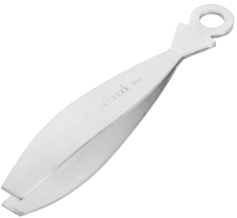 COLLBATH Fish Bone Tweezers 304 Stainless Steel Flat Tweezers Precision Chicken Hair Remover Suitable for Kitchen Use