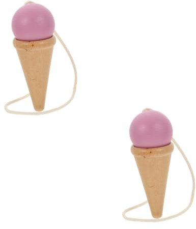 TOYANDONA 2stücke Kendama Spielzeug Aus Holz Lustiges Geschicklichkeitsspiel Für Fördert Hand-Auge-koordination Und Feinmotorik Für Drinnen Und Draußen Für Jedes Alter Leuchtende