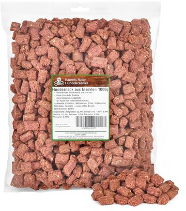 Kaureks Natur Hundeleckerlies, Hundesnack Insekten 1000g für alle Hunde, Traningssnack, Dog Snack