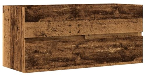 vidaXL Waschbeckenschrank Altholz-Optik 100x38,5x45 cm Holzwerkstoff