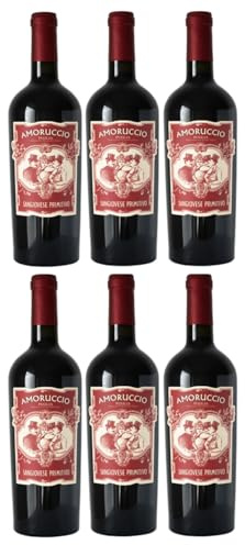 Rocca - Amoruccio Sangiovese-Primitivo Puglia IGT Rotwein Italien rot trocken inkl. FeinWert E-Book (6 x 0,75l)