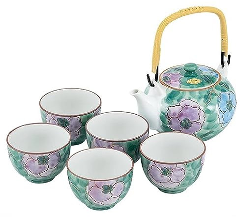 YBVBCXCB Set da tè Giapponese Set da tè Set da tè Set da Tazza da tè Teiera in Stile Giapponese Tazza da tè con colino, Set da tè in Ceramica per Il tè pomeridiano a casa Interessante