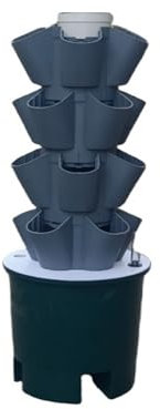 Sistema di coltivazione idroponica a torre – giardino verticale per erbe, frutta e verdura con pompa idratante, timer, vasi a rete, set di coltivazione in serra da giardino