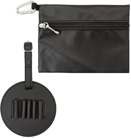 SEABABOO Golfballtasche Golfball Aufbewahrungstasche Golf Tee Bag Golfball Tasche Leder Tasche Golfball Tasche Mit Karabiner Tragbare Golfball Sportzubehör für Golfer Golf