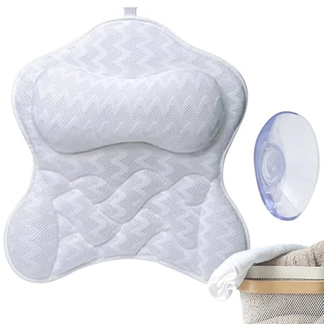 Oreiller De Baignoire Pour Baignoire, Oreillers De Douche Pour Baignoire - Oreillers De Douche 4D Respirants | Oreiller De Baignoire Doux Pour Salle De Bain, Oreillers De Douche Ergonomiques Avec Vent