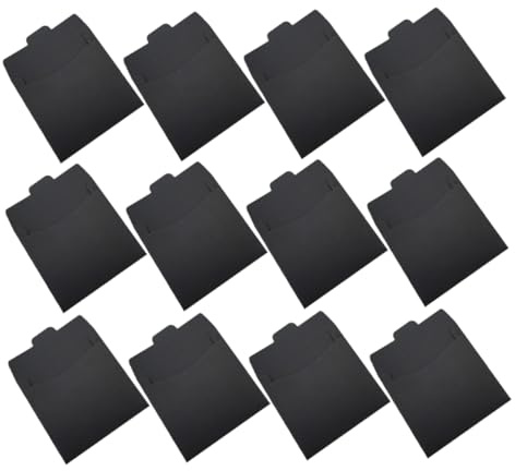 Hemobllo 50 Stück CD Hüllen aus Papier Vielseitige und Reißfeste Umschläge in Schwarz Einfache Elegante Verpackung für Einladungs und Grußkarten Geeignet für Jeden Anlass
