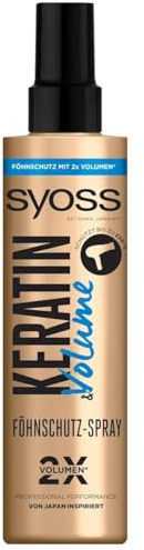 Syoss - Spray protector para el secador de pelo, queratina y volumen, 200 ml, 6 unidades