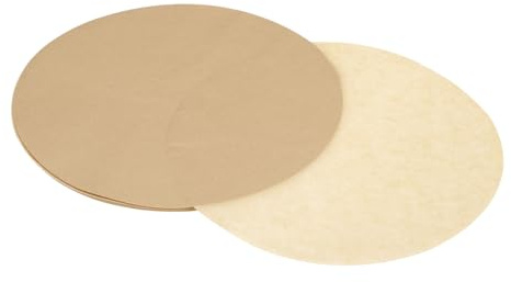 QUARKZMAN 100 Pezzi Carta Forno Rotonda, 9 Pollici Carta Antiaderente Per Pizza Teglia Torta Teglia A Sgancio Rapido, Marrone