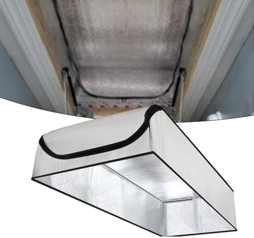 Dachbodentreppen-Isolierung, 138 x 64 x 28 cm, reines Aluminium, mit Blasenschicht für Wärmespeicherung und Energieeinsparung, Silber