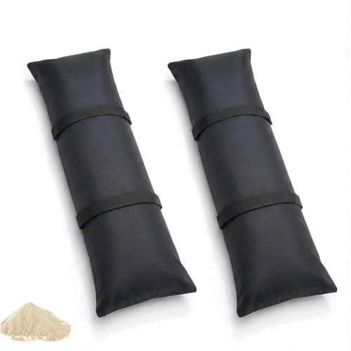 Elyyapt 2 PCS Umbrella Base Weight 50 LBS Patio Fillable Sand Bags 600D Heavy Duty Sandbag Weights Outdoor Tent Leg Weight Parasol Weights Bag for Umbrella Stand Garden Backyard (Without Sand)