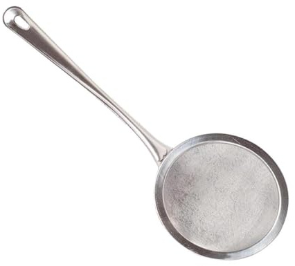 RCGOFOLLOW Cucchiaio separatore di grasso durevole con manico lungo, facile da pulire, cucchiaio colino per casa e ristorante, cucchiai colino per olio a maglia fine, schiumarola a rete