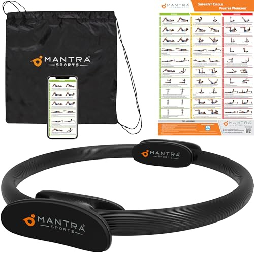 MANTRA SPORTS Pilates ring Fit Fitness ring bäckenbottentränare för kvinnor och män, bäckenbotten, träningsutrustning för hemmet, benpress höfttränare