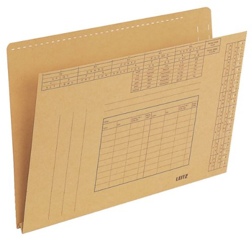 Leitz Einstellmappe für Vollsichtreiter, mit Bodenfalte, Natronkarton, naturbraun