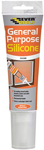 Everbuild General Purpose Silicone Sealant – Waterproof – Suitable for Interior and Exterior Use – White – 80ml