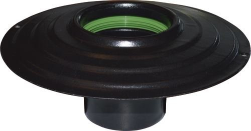 Rosetón Con contera y Junta para tubo estufa de pellets diámetro 8 cm.