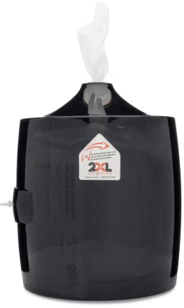2XL Contemporary Wall Mount Wipe Dispenser – Smoke Gray | ADA Compliant | Low-Maintenance Self-Threading System | Split Funnel Technology | Compatible with 2XL Refills