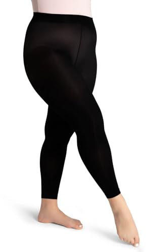 Capezio Womens Footless W Self Knit Waist Band Tight, Black, Large-X-Large US