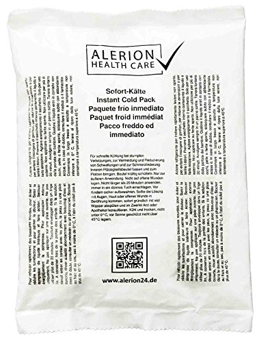 Alerion 10 Stück Sofort-Kälte Kompressen Einmal Kühl-kompressen Sofortkältekompressen Kühlpack Instand-Ice Ideal für Sport und Freizeit