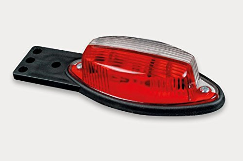 Begrenzungsleuchte rot weiß mit Halter und einem Flachkabel 2x0,75 mm² Anhänger LKW Wohnwagen Nutzfahrzeuge Trailer