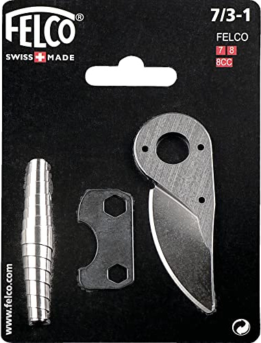 FELCO 7/3-1 Reservdelssats med blad/verktyg/fjäder, silver, 35 x 15 x 5 cm