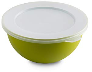 omada Design Schüssel (0,5 Liter) mit Deckel aus Polypropylen und Integrierten Antimikrobiellen Mitteln eliminiert Bakterien und Pilze, Sanaliving