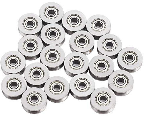 20 Stück V Nutlager, Wetterfest V Rillenkugellager V623ZZ V Groove Sealed Kugellager Riemenscheibe 3*12*4mm für Führungsrolle Schiene Liner Motion System für kugellager v nut