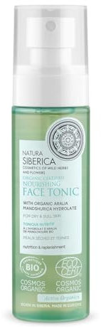 Natura Siberica TÓNICO FACIAL NUTRITIVO PARA PIEL SECA Y APAGADA CERTIFICADO ORGÁNICO, 100 ML