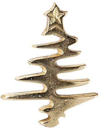 creativ home Aluminium Baum Kerzen - Pin. 7cm. Set mit 4 Kerzenstecker, Bäumen. Kerzenverzierung in Gold