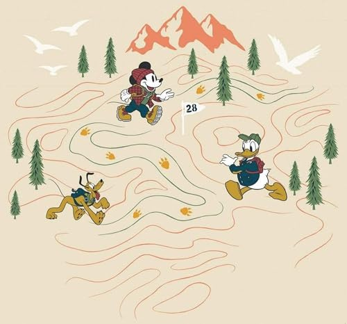 Komar Disney Vlies Fototapete - Mickey Meets the Mountain - Größe: 300 x 280 cm (Breite x Höhe) - Kinderzimmer, Tapete, Berge, IADX6-035