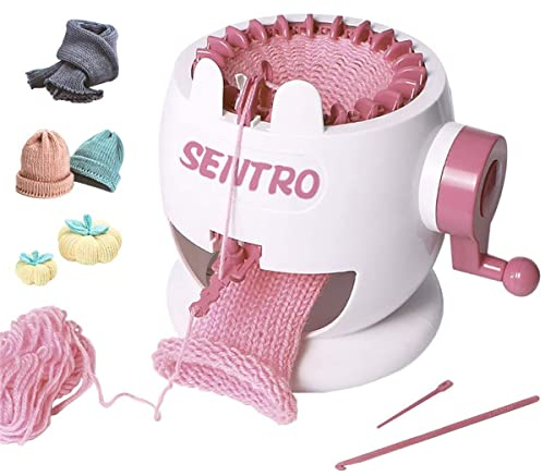 BAIAO Strickmaschine, intelligentes Webrahmen, Strickbrett, rotierende Doppelstrickmaschine, 22 Nadeln, Stricken, Rundwebstuhl, Hand-Artefakt, Wollmaschine DIY für Erwachsene und Kinder