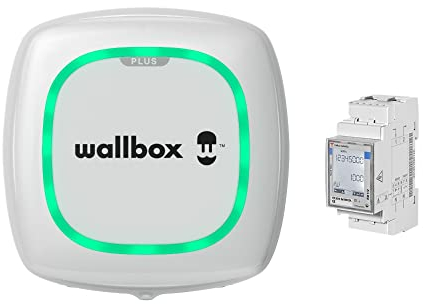 Wallbox Pulsar Plus Solar-Ladepaket - Elektrofahrzeug-Ladegerät (7,4 kW, 5 Meter, Typ 2, WiFi, Bluetooth, OCPP, Innen-/Außenbereich) Weiß + Power Boost, einphasig