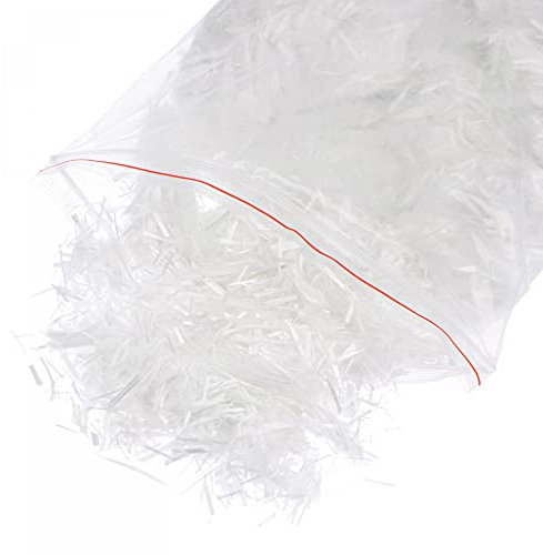 sourcing map Hachée Fibre Verre Brins 19mm Longueur Anti-fissuration Fibres Verre pour Ciment Mélanger pour Bâtiment Parois Jardin Sol 1LB