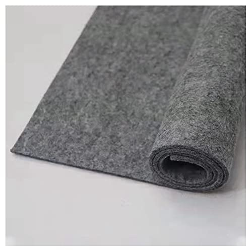 SHTGOI 1 Stücke Wollfilz 5mm Dick 80cm x 100cm Filzstoff Bastelfilz Stoffrolle Vlies Filzrolle Dekostoff Filzwolle Craft Filz für DIY Handwerk Patchwork Nähen Tischdekoration Grau