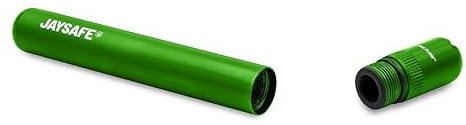 FIRE-FLOW™ JAYSAFE® - Premium Joint Holder Case in Green für alle Filtergrößen, Aktivkohlefilter, Aluminium Hülle, Metall Tube, Geruchsdicht, Wasserdicht (Green)