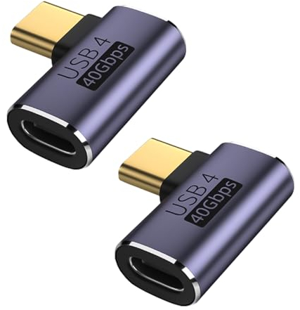 AOUZOVLI 2 connettori angolari USB C 90 gradi USB-C ad angolo di 90 gradi cavo adattatore adattatore angolo di ritardo