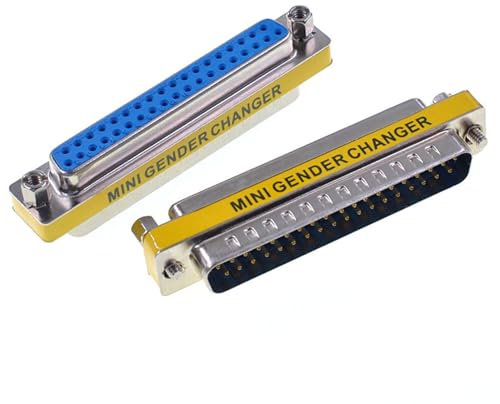 Oiyagai 2Pcs DB37 37 Pin Gender Changer D-SUB 37Pin Coupler Serial Cable Mini Gender Changer Adapter Connetor (Male to Female)