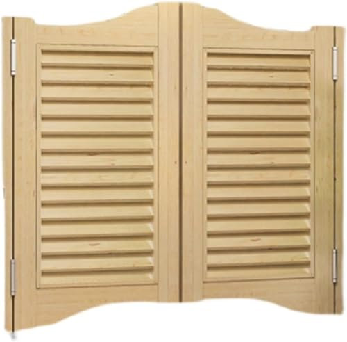 TsoLAY portales de media cintura Puerta abatible for Bar Café, puerta abatible Interior con persiana de madera maciza, puerta de media cintura con valla de cierre automático, tamaño personalizado disp