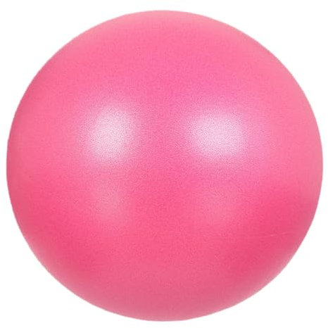 Gymnastikball Kleiner, 23cm/9 Inch Pilates Ball mit Aufblasbarem Strohhalm, Soft Yoga Ball Exercise Aufblasbarer Ball für Yoga, Senioren Therapie, Hause, Fitness, Balance Training (Rosa)