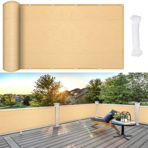 Tenda da Sole Parasole Tenda a Vela 150 x 200 cm, Antivento, Traspirante,98% Anti UV, Rettangolare Tenda a Vela Parasole, Tende da Sole per Esterno, per Giardino, Pergola, Color Crema