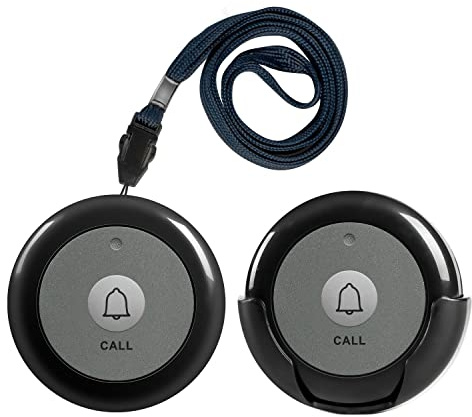 SYNLETT Wireless Call Button Accessory for Nurse Call System (2 PCS) | Add 2 wireless call buttons to expand SYNLETT nurse call systems for clinics, care facilities and restaurants