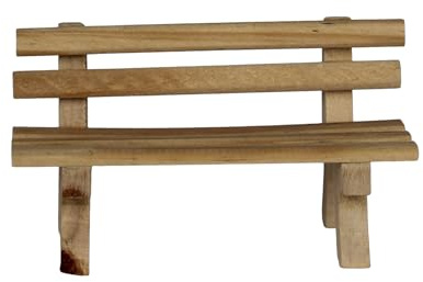 ZICOM Krippenzubehör Holzbank 9x4x5cm Holz – Authentische Miniatur-Holzbank für Krippen