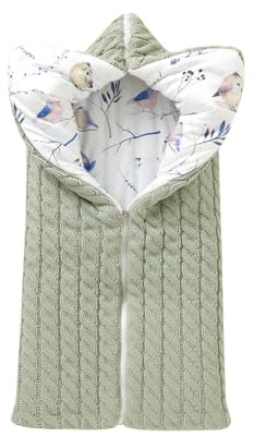 LLmoway Warm Baby Sleeping Bag Winter Infant Swaddle Sleep Sack Soft Thick Stroller Blankets for Newborn Cold Weather Sage Green