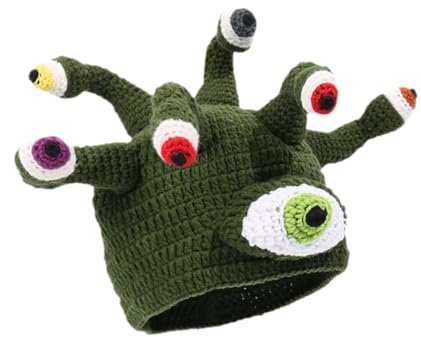 APLVFFZH Niedliche Mütze Cosplay Mütze Strickmütze Halloween Beanie Monster Mütze für die Feiertage