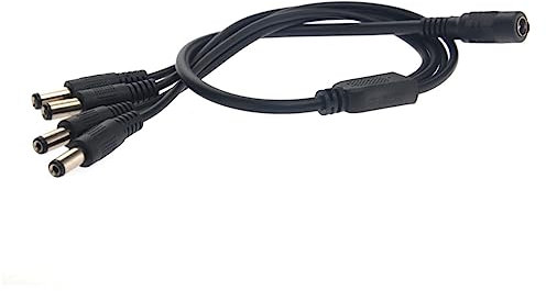 MOLUCKFU Dc-stromverteilerkabel Schwarz -buchse -stecker CCTV-stromadapterkabel Für Kamera-anschluss