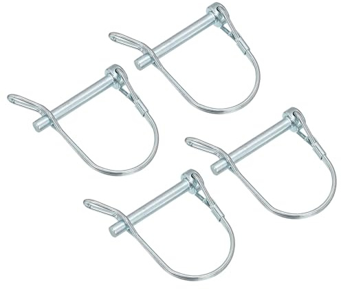 QUARKZMAN 4 Stück Rohrklappsplinte 6x45mm Splinte Rohre 1/4 Dia, 1-3/4 Langer Kupplungsstiftschaft Sicherungsstift für landwirtschaftliche Anhänger, Wagen und Rasenanhängerkupplungen