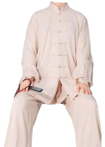 Leeonway Traje De Artes Marciales para Hombres,Tang Traje De Artes Marciales Kung Fu,Traje Hombre De Tai-Chi,CóModo Y Transpirable,Adecuado para Tai-Chi,Kung Fu Y Ocio