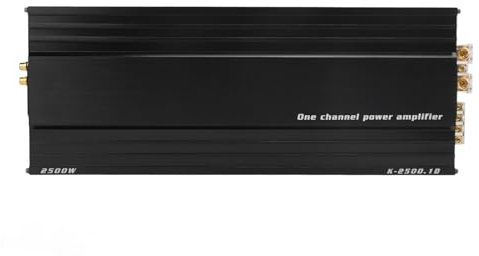 Aramox 2500W Car Amplifier, Pure Copper Transformer, Aluminum Alloy Body, Clear Sound, Stable Voltage for 1-4Ω Subwoofers, Efficient Design with SMT and Double Sided Circuit Board,