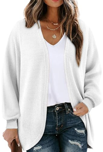 Chicrise Cardigan Donna Lungo Autunno Maglioncino Leggero Aperto Spolverino Casual Morbido